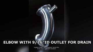 Kolano sanitarne z otworem zaworu spustowego