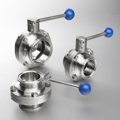 Dobra cena Sanitary Ss Butterfly Valve , 316l Clamped Weld DIN Butterfly Valve w Internecie