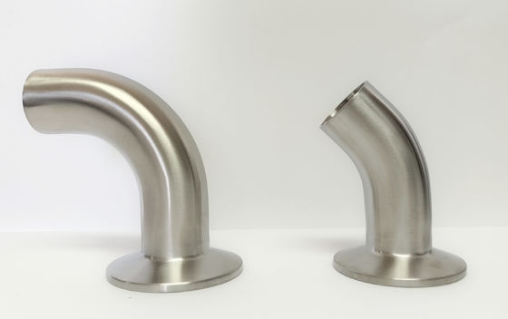 Dobra cena Sanitarny łuk 90 stopni ze stali nierdzewnej, zacisk kołnierzowy ze stali nierdzewnej do spawania doczołowego w Internecie