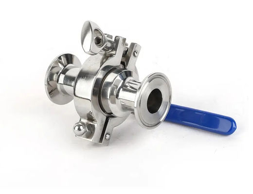 Dobra cena SS304 S/s 316  Tri Clamp One Way Ball Valve Sanitary Food Grade Three Piece  3A CE w Internecie