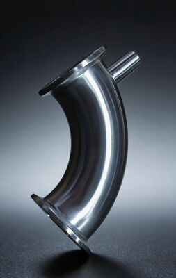 Sanitary 90° Clamp Elbow with Sample Port / Hygienic 90° Quick-fit Elbow with Sampling Branch